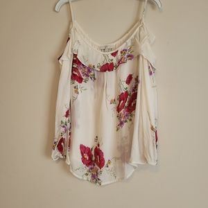 Joie silk cold shoulder blouse sz xxs